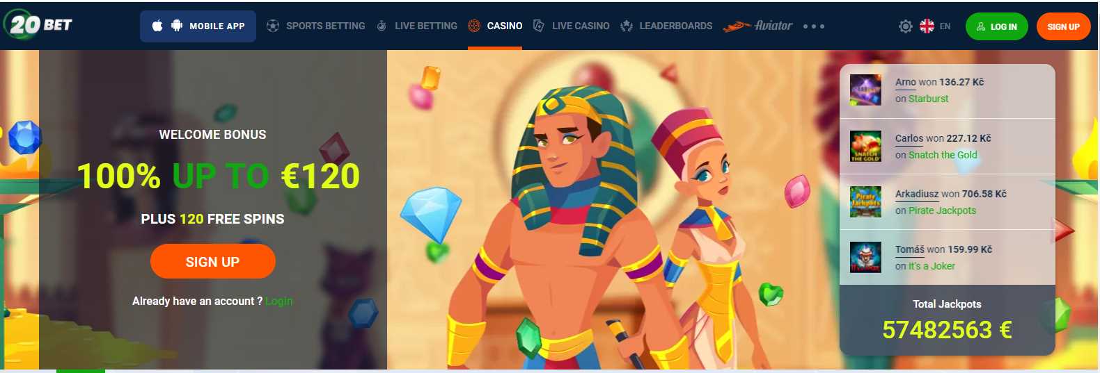 20bet Casino Online CZ