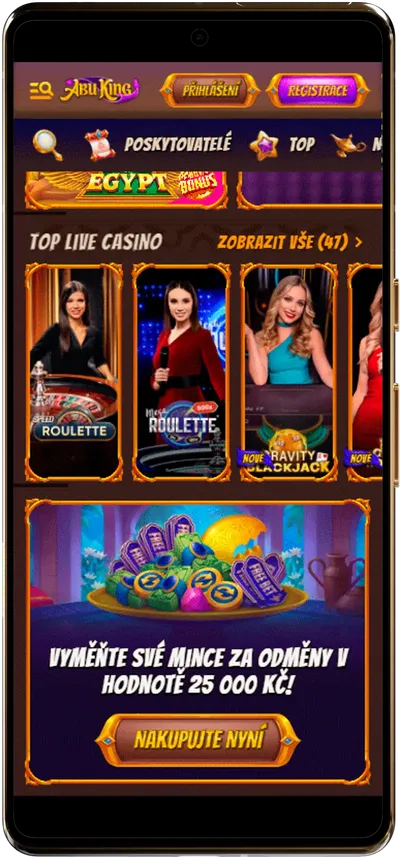 Mobilní kasino AbuKing AbuKing Mobile Casino