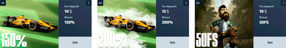 Bonus za první vklad na F1 kasinu - speciální nabídka