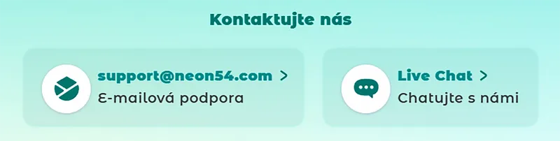 Zákaznická podpora v Neon 54 Casino Neon54 Casino podpora zákazníků