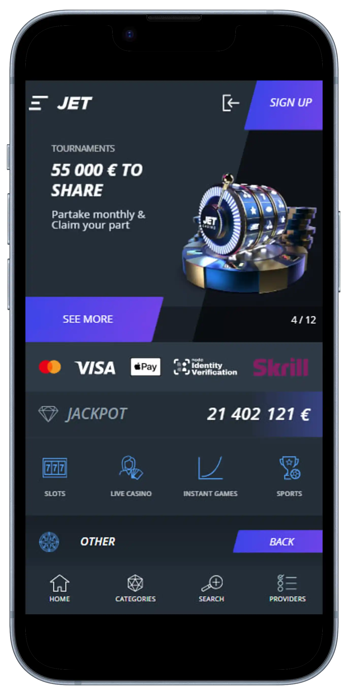 Mobilní aplikace Jet Casino Jet Casino Mobilní aplikace