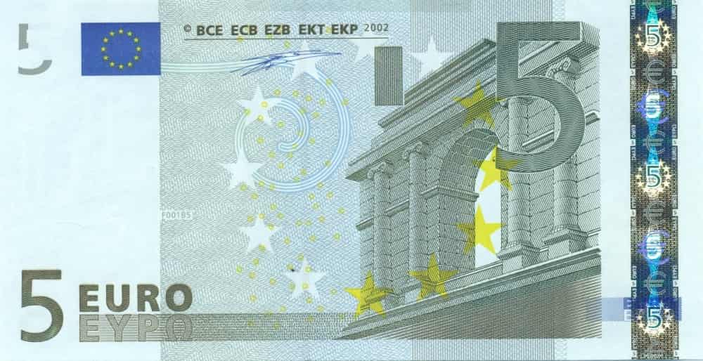 5 euro Hodnotě 5 eur